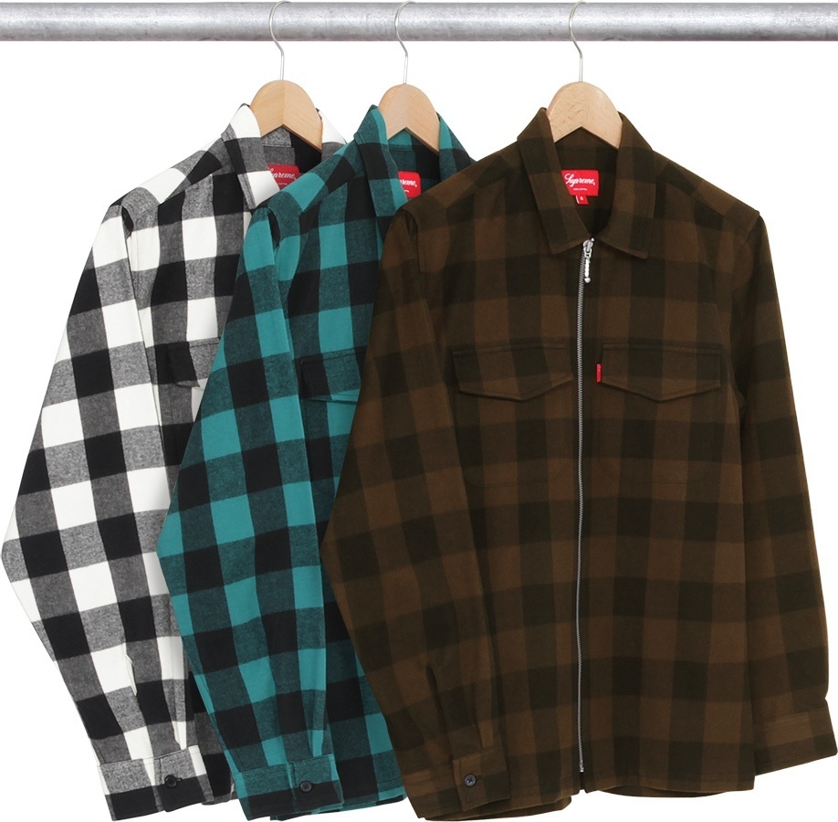 Buffalo Plaid Flannel Zip Shirt